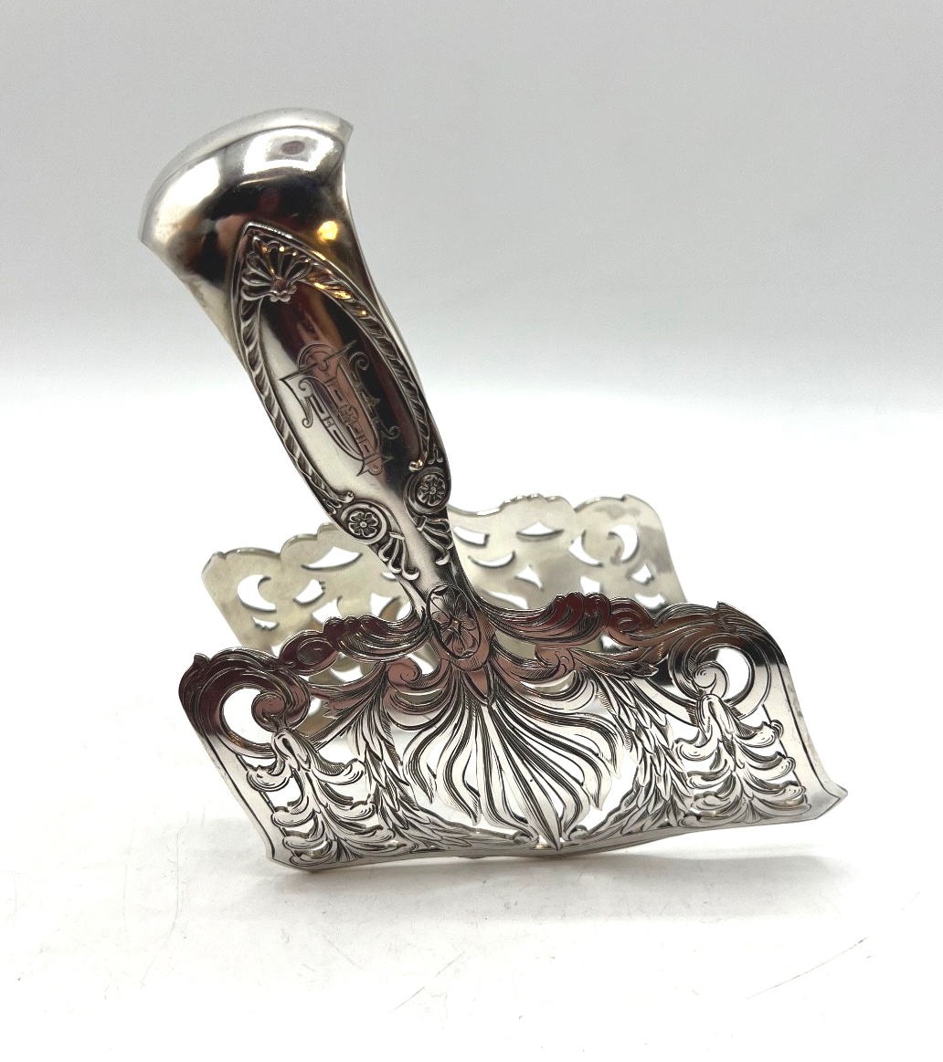 Pince à asperges en argent massif par Hénin-photo-3