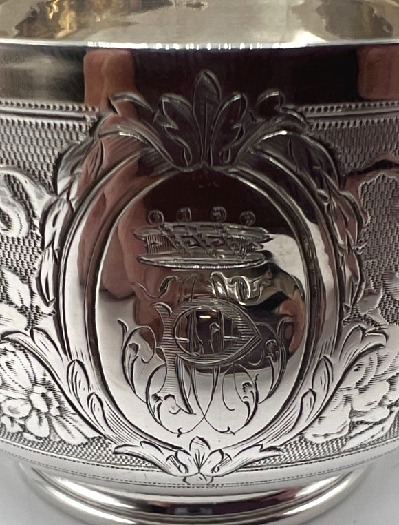 Minerva Solid Silver Tea Cup And Saucer-photo-3