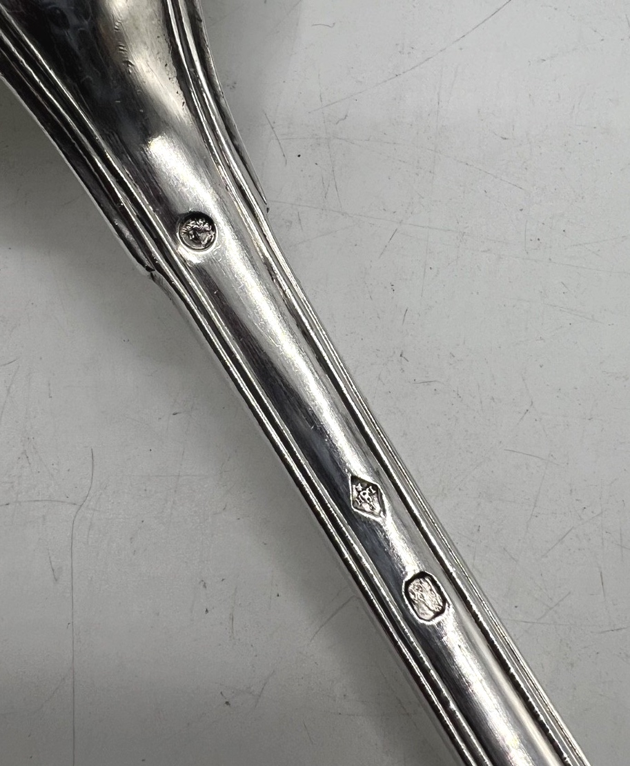 Cuillère à ragout en argent massif-photo-2