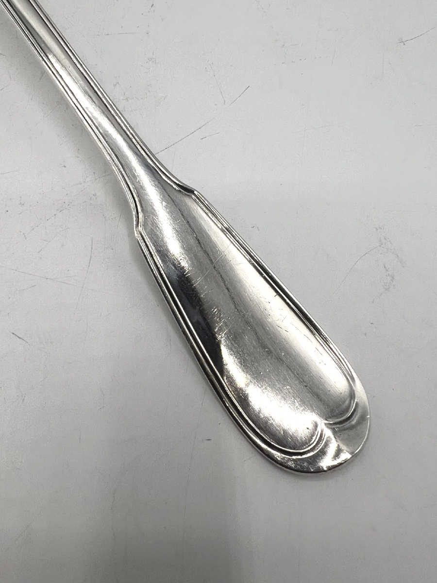 Cuillère à ragout en argent massif-photo-1