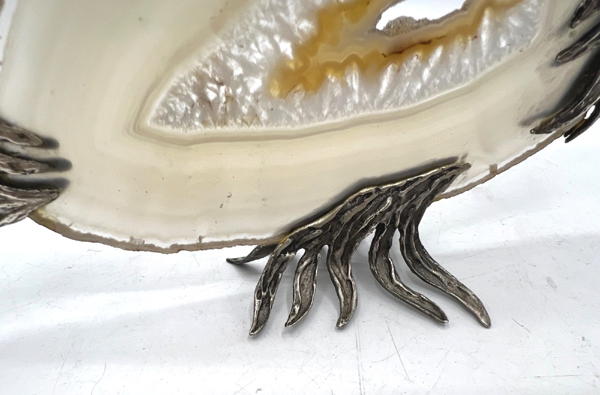 Poisson en agate et argent massif-photo-4