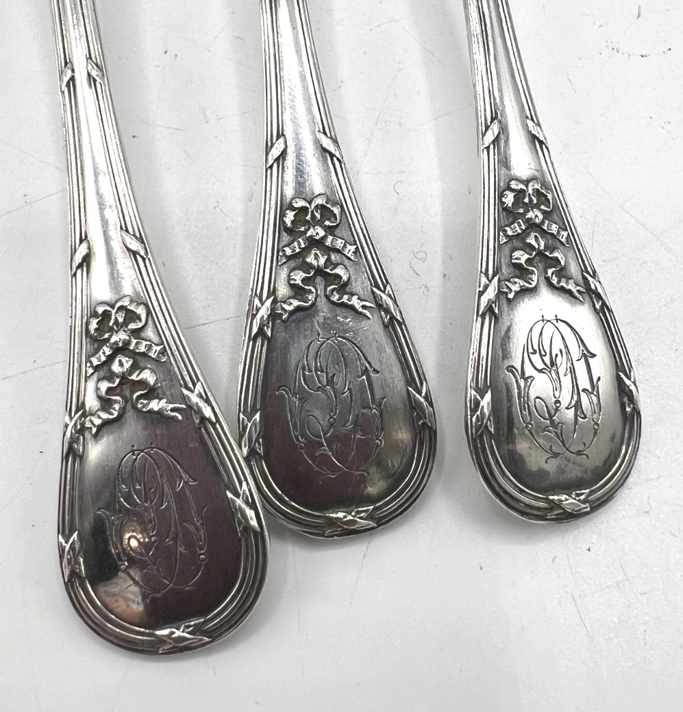 Service à hors d'oeuvre ou mignardises en argent massif par Puiforcat-photo-1