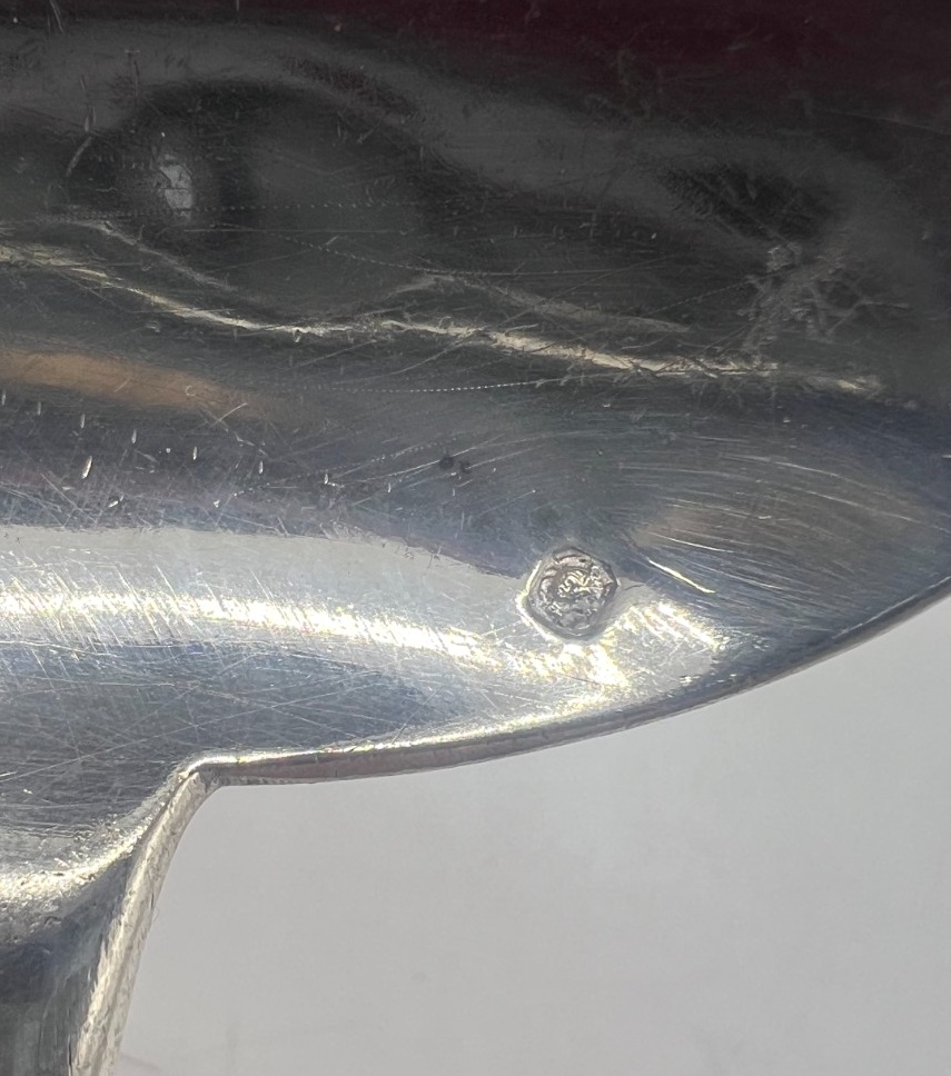 Cuillère à sauce en argent massif-photo-2