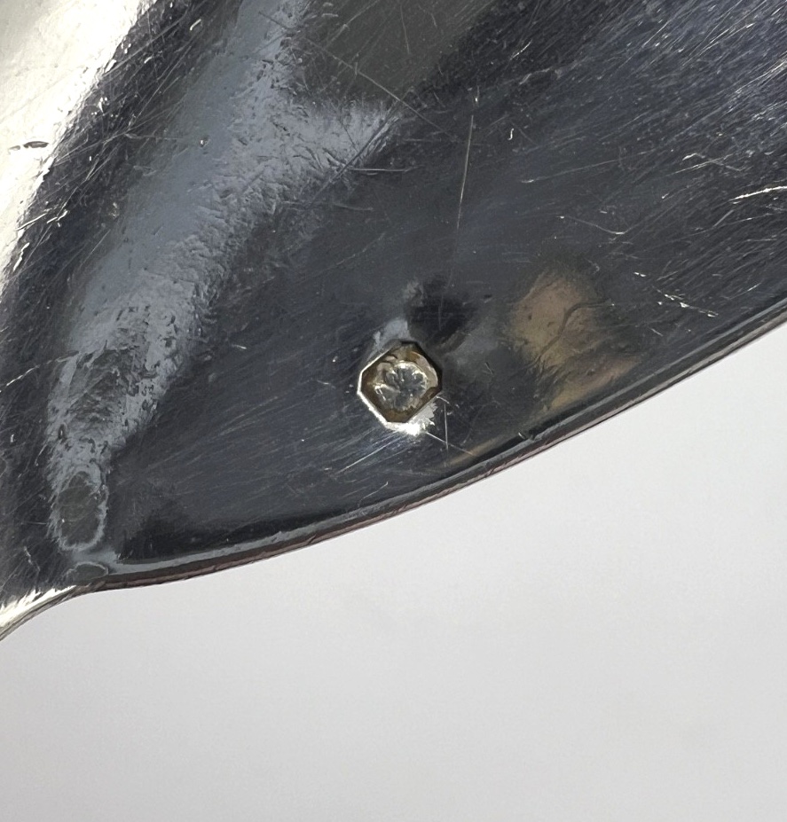 Couvert de service à salade en argent massif-photo-2