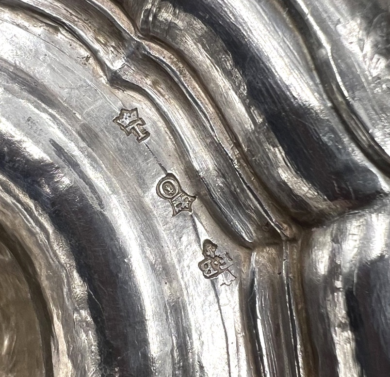 Paire de Bougeoirs en argent massif 18ème siècle-photo-2