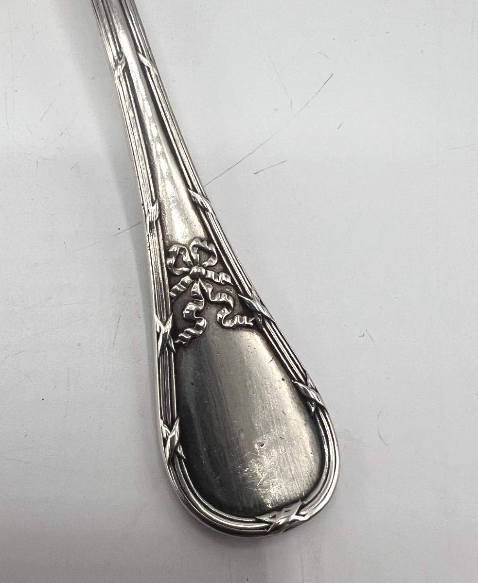 Saupoudreuse ou cuillère à sucre en argent massif par Puiforcat-photo-3