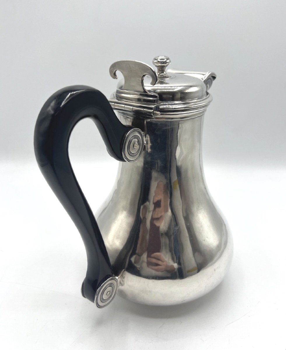 Solid Silver Coffee Pot 18th Century-photo-3