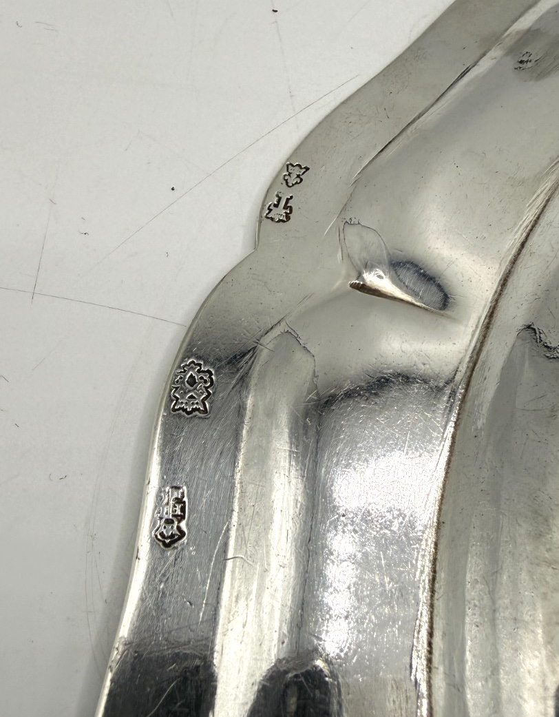 Round Dish In Sterling Silver 18th Century-photo-2