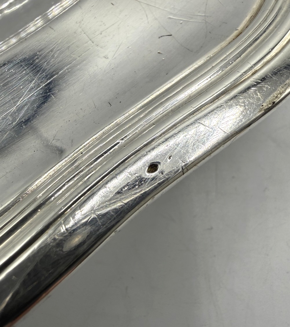 Round Dish In Sterling Silver 18th Century-photo-3