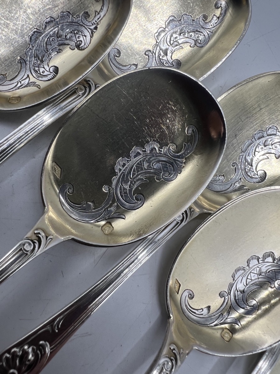 14-piece Ice Service In Sterling Silver And Vermeil By Puiforcat-photo-4