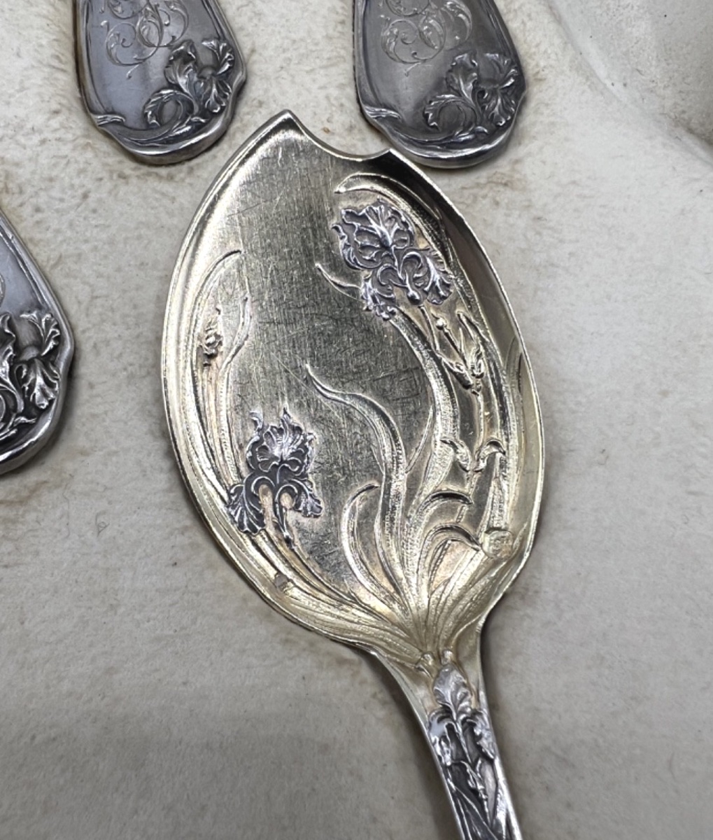 14-piece Ice Service In Sterling Silver And Vermeil By Puiforcat-photo-2