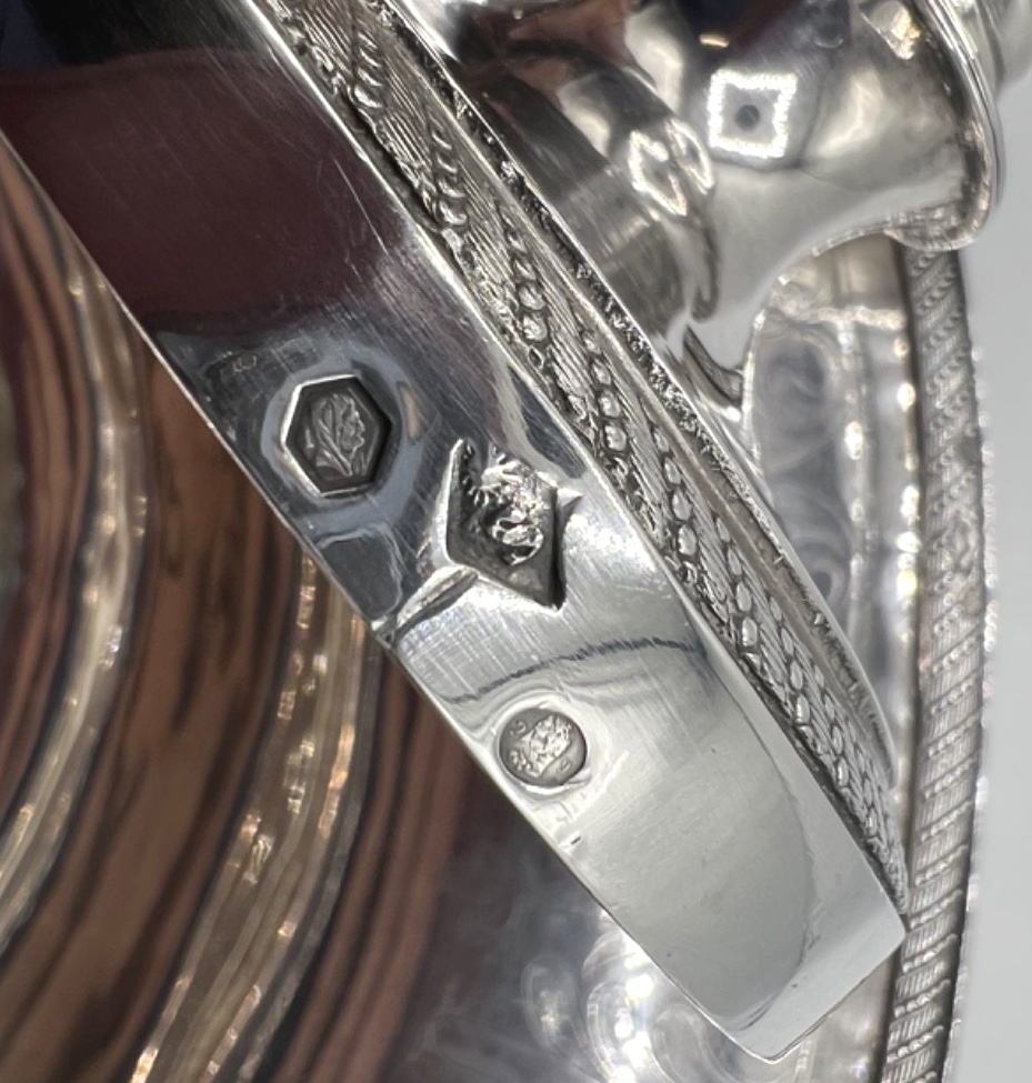 Aiguière et son Bassin en Argent Massif Poinçon Vieillard Par Samson III-photo-2