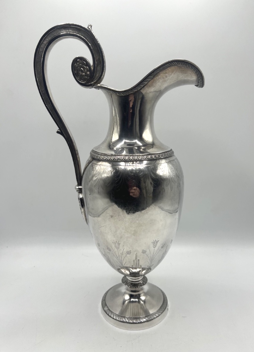 Aiguière et son Bassin en Argent Massif Poinçon Vieillard Par Samson III-photo-3