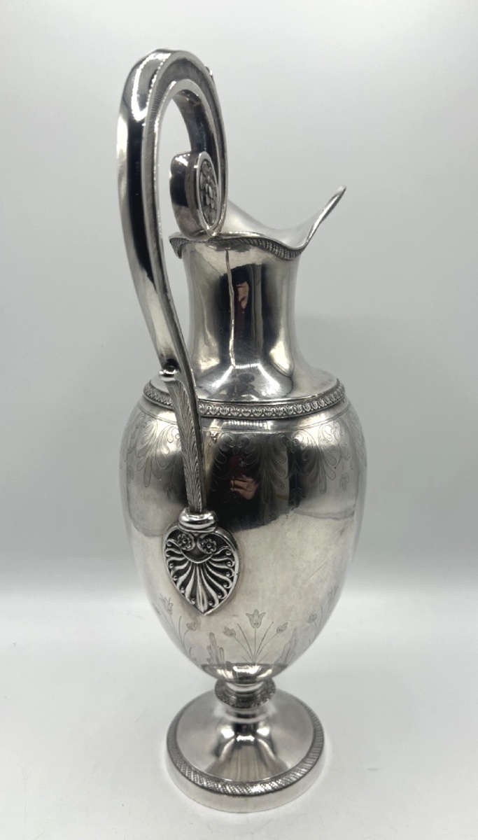 Aiguière et son Bassin en Argent Massif Poinçon Vieillard Par Samson III-photo-6