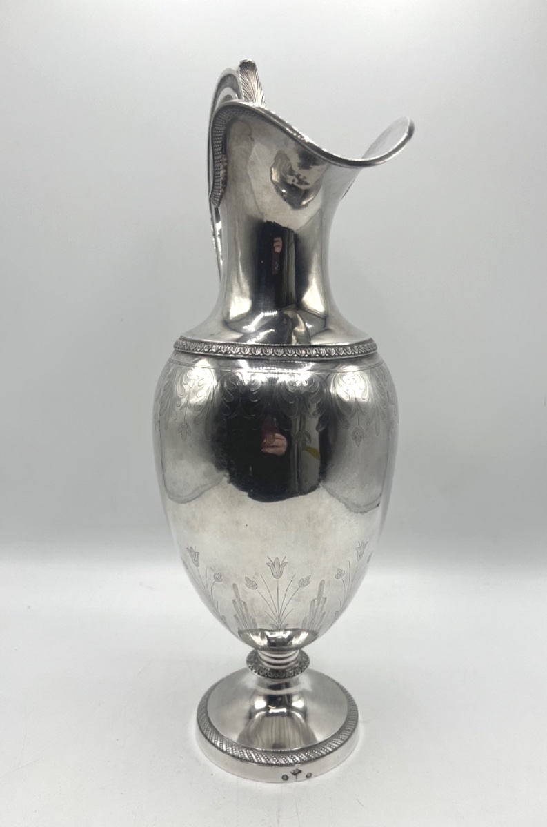 Aiguière et son Bassin en Argent Massif Poinçon Vieillard Par Samson III-photo-7