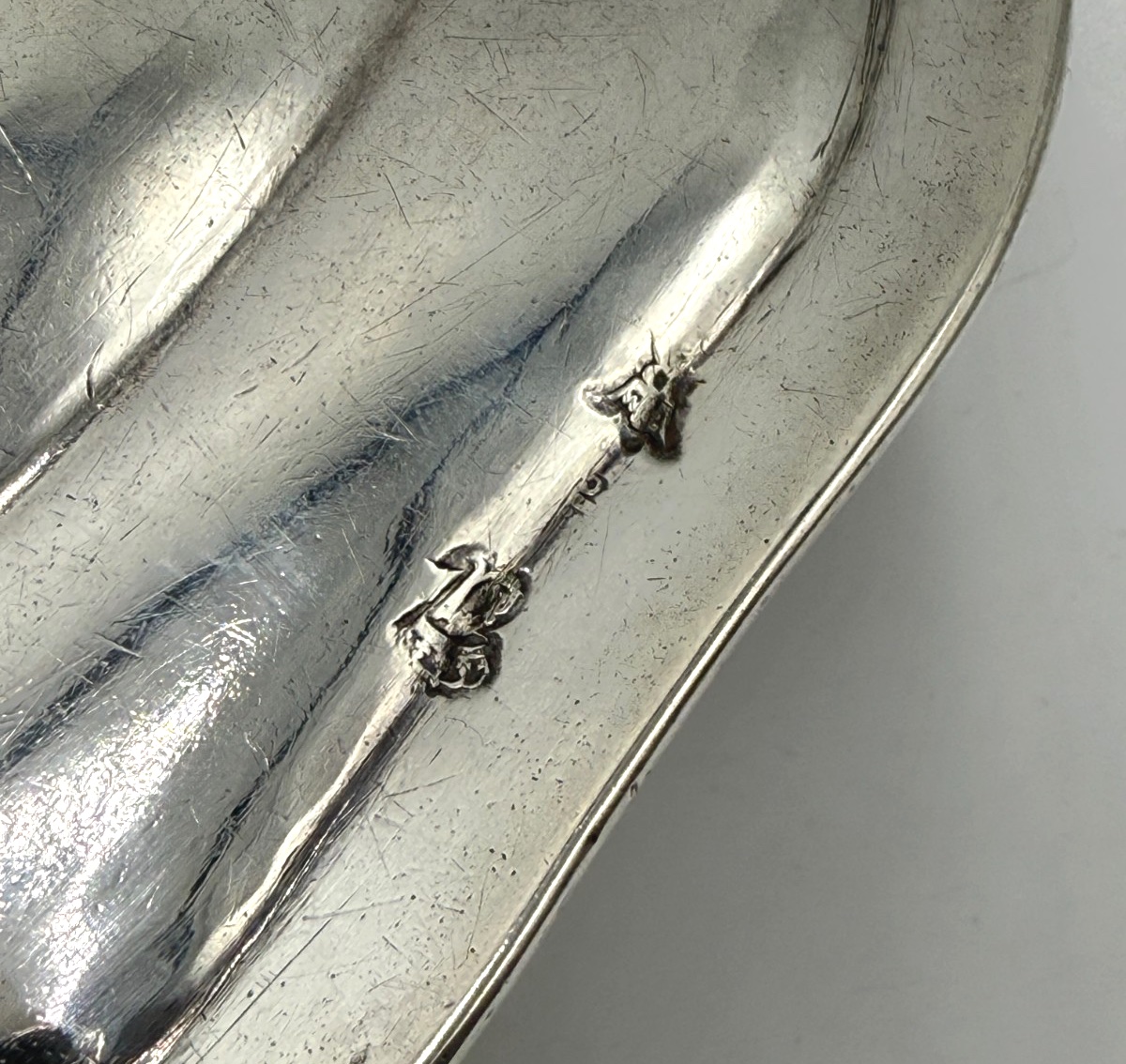 Round Dish In Sterling Silver 18th Century-photo-4