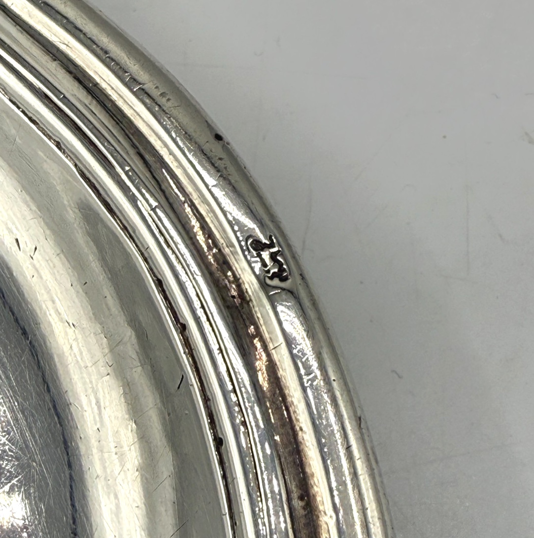 Round Dish In Sterling Silver 18th Century-photo-2