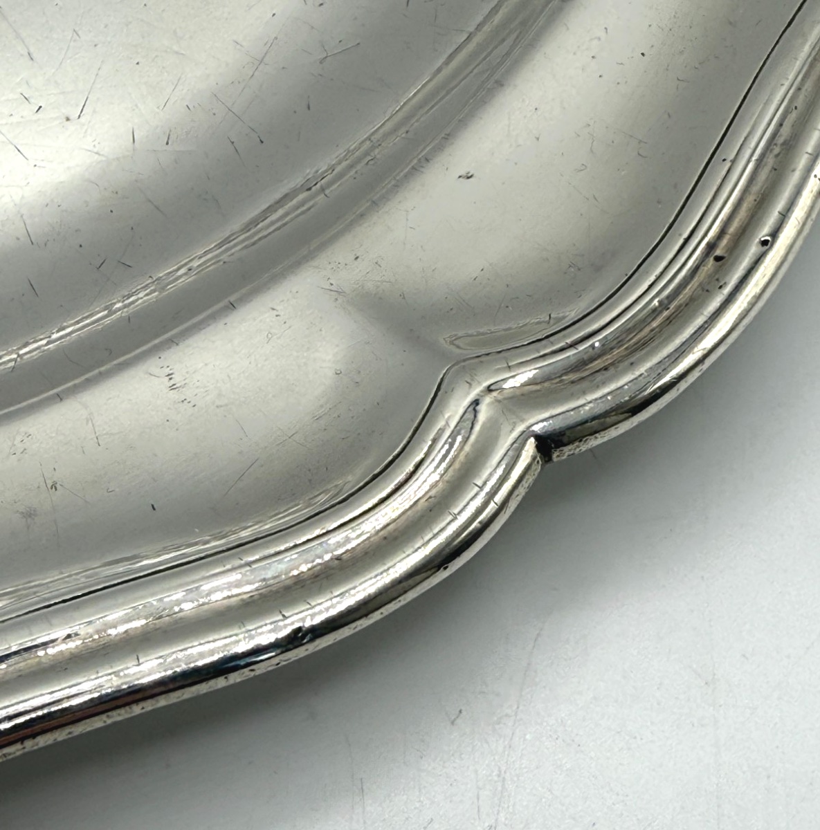 Round Dish In Sterling Silver 18th Century-photo-4