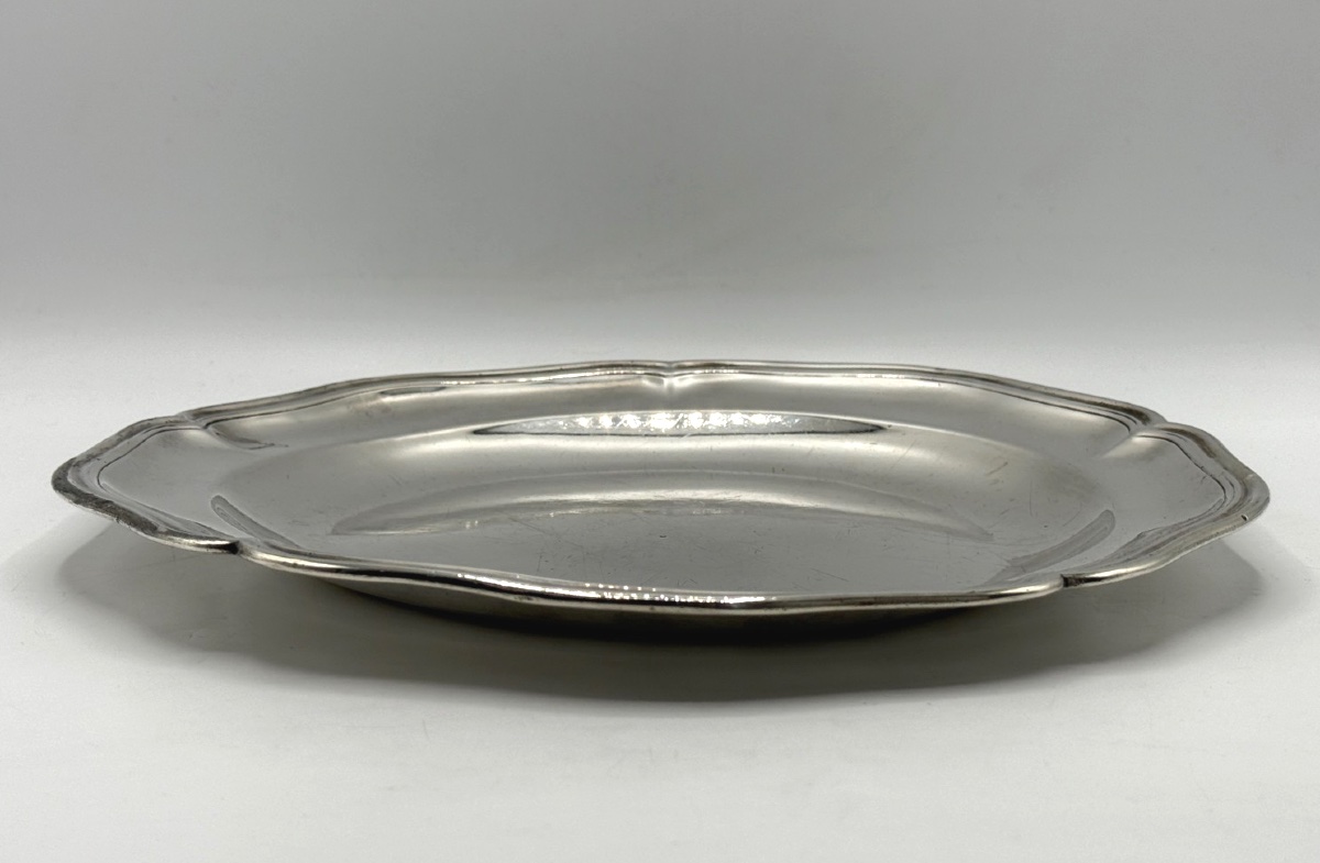 Round Dish In Sterling Silver 18th Century-photo-6