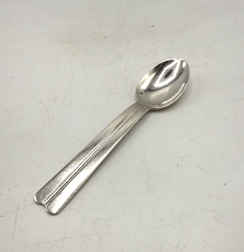 12 Art Deco Silver Moka Spoons By Ravinet d'Enfert-photo-4