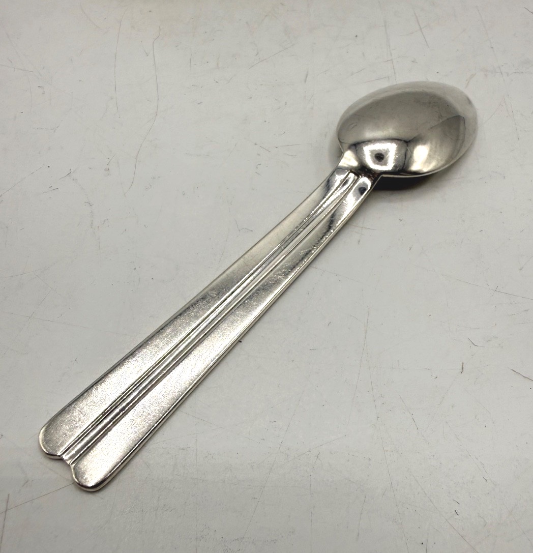 12 Art Deco Silver Moka Spoons By Ravinet d'Enfert-photo-1