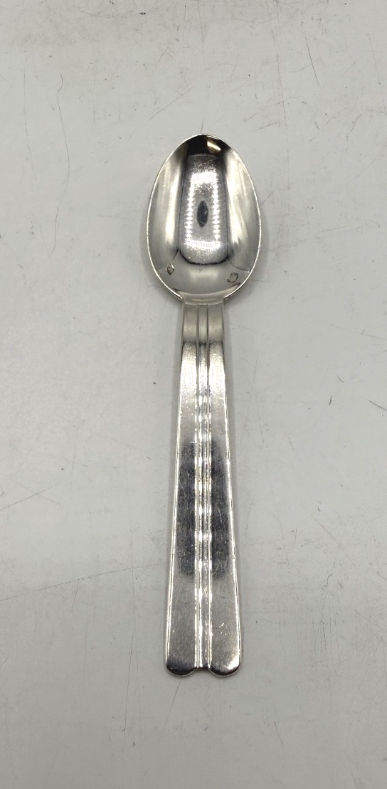 12 Art Deco Silver Moka Spoons By Ravinet d'Enfert-photo-8