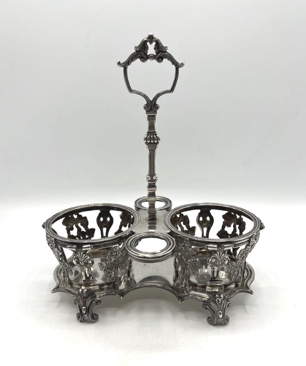 Solid Silver Oil And Vinegar Cruet, 18th Century, Lille
