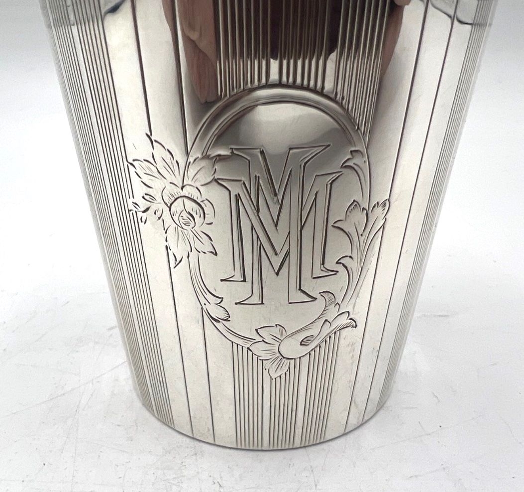 Timbale droite  en argent massif-photo-4