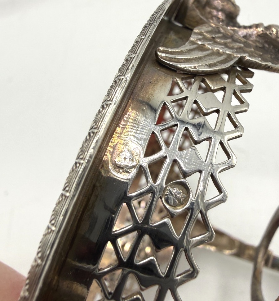 Paire de salerons en argent massif, poinçon 2ème coq-photo-2