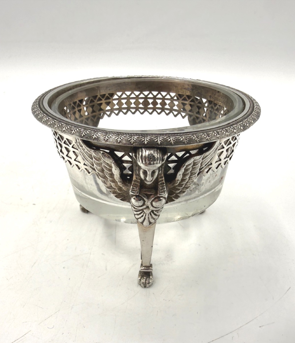 Paire de salerons en argent massif, poinçon 2ème coq-photo-3