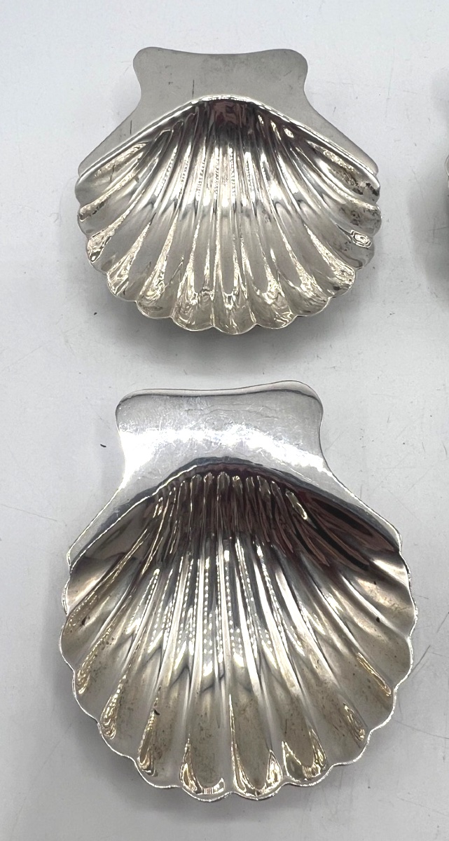 Suite Of 4 Shell-shaped Dishes In Sterling Silver-photo-4