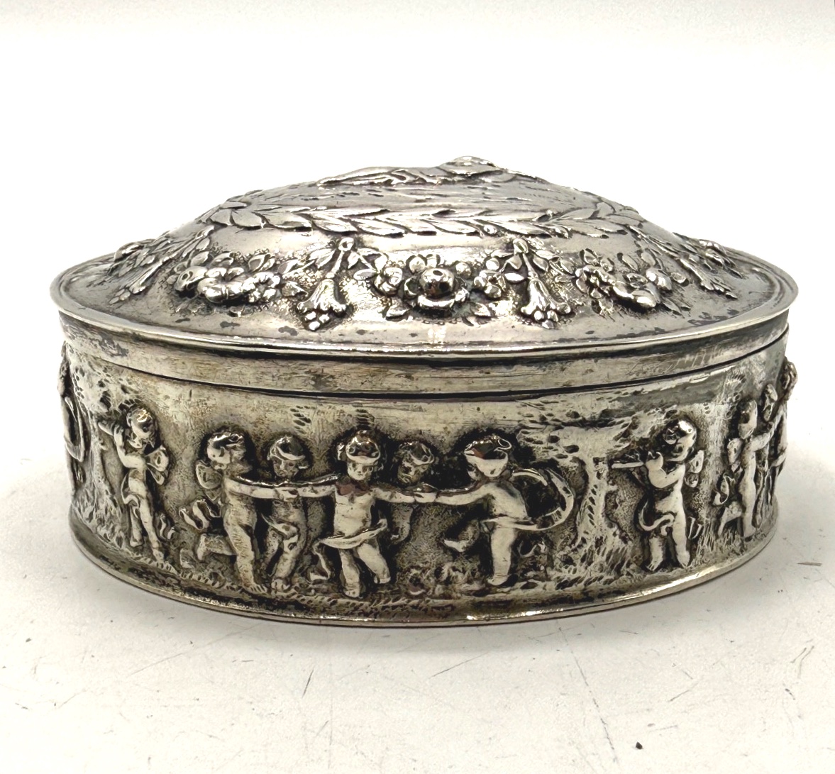 Solid Silver Oval Box-photo-2
