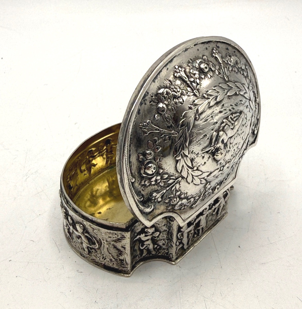 Solid Silver Oval Box-photo-4