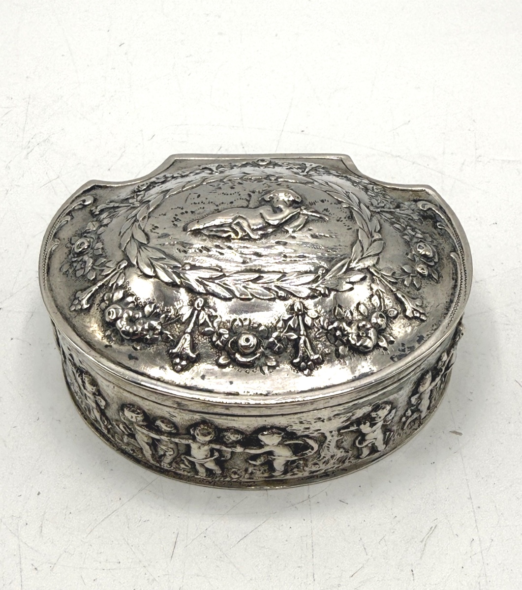 Solid Silver Oval Box