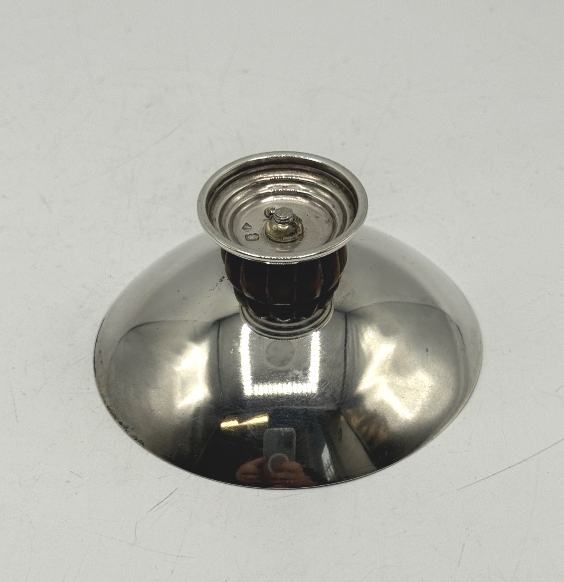 Baguier sur piédouche en argent massif par Jean-Elisée Puiforcat-photo-2