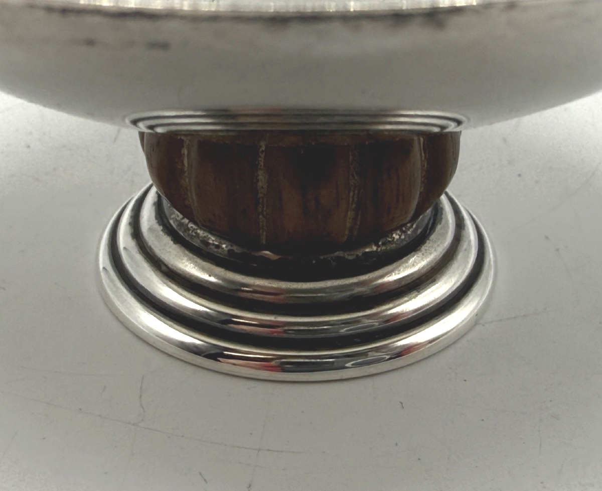 Baguier sur piédouche en argent massif par Jean-Elisée Puiforcat-photo-1