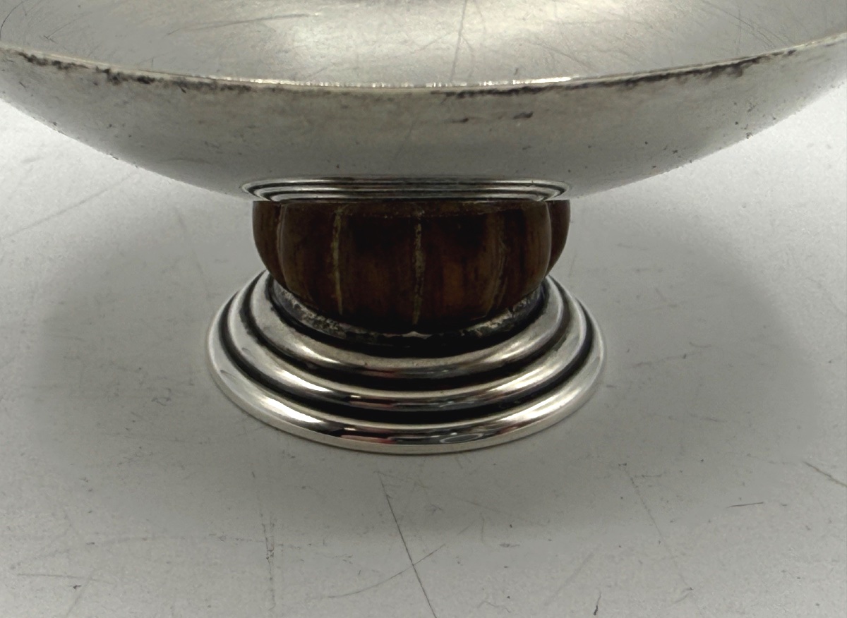 Baguier sur piédouche en argent massif par Jean-Elisée Puiforcat-photo-2