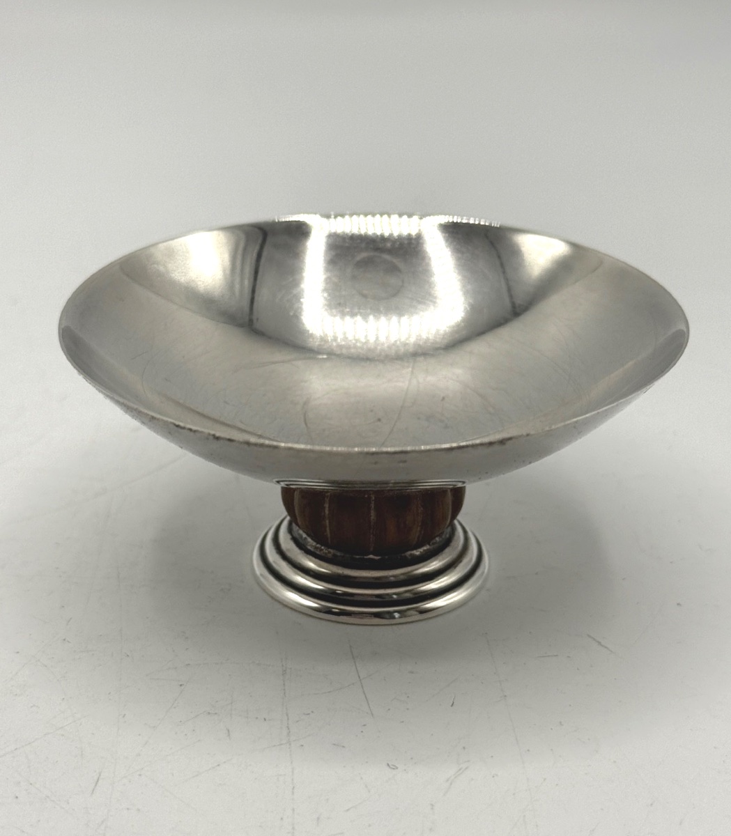 Baguier sur piédouche en argent massif par Jean-Elisée Puiforcat-photo-4