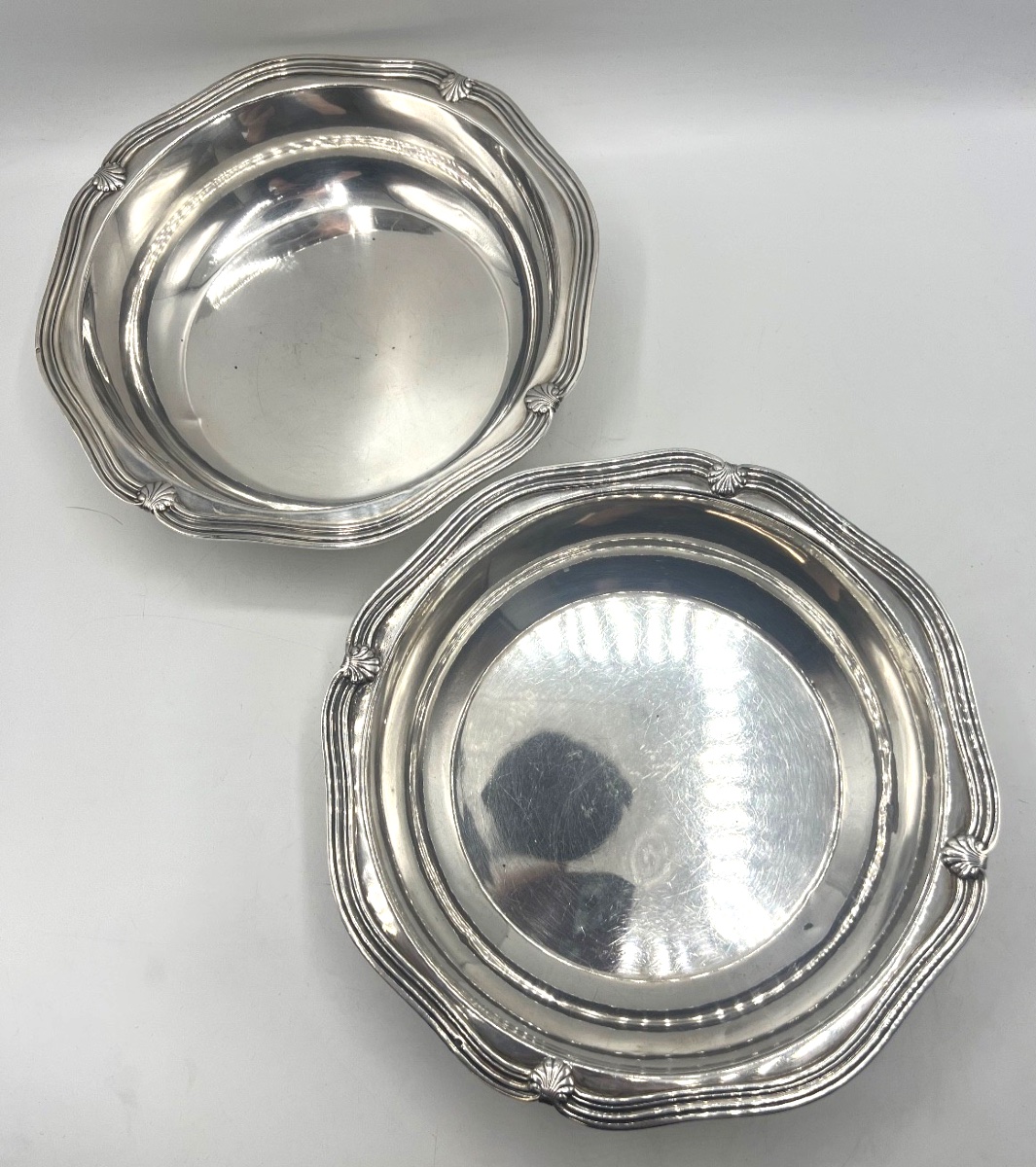 Paire de légumiers en argent massif-photo-2