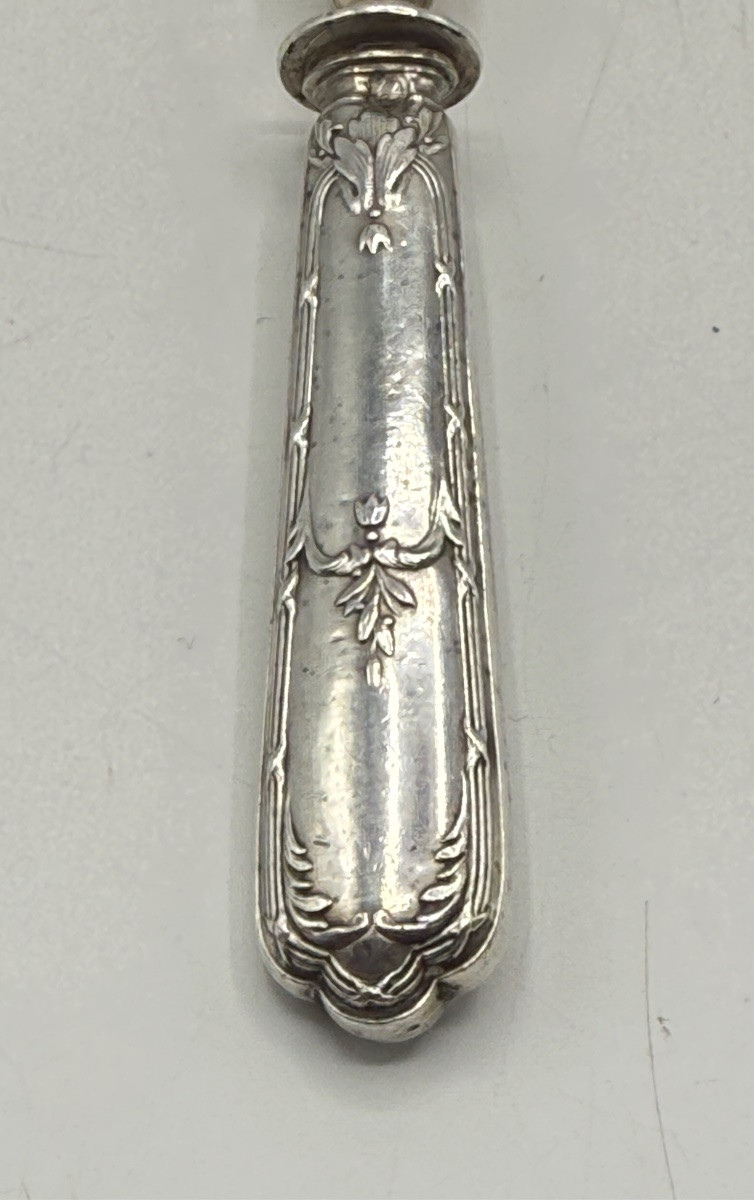 Suite Of 12 Ribbed Sleeves Silver-plated Sleeves-photo-1