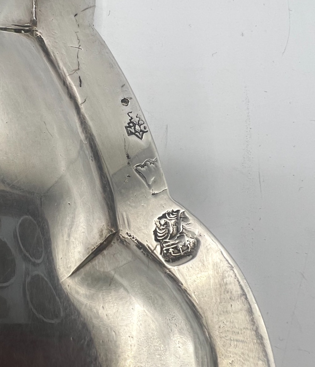 Plat à perdreaux en argent massif époque 18ème-photo-2