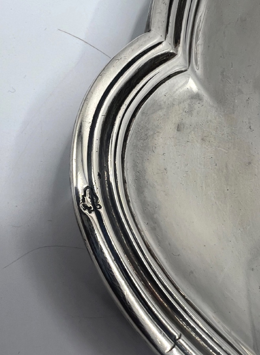 Plat à perdreaux en argent massif époque 18ème-photo-3