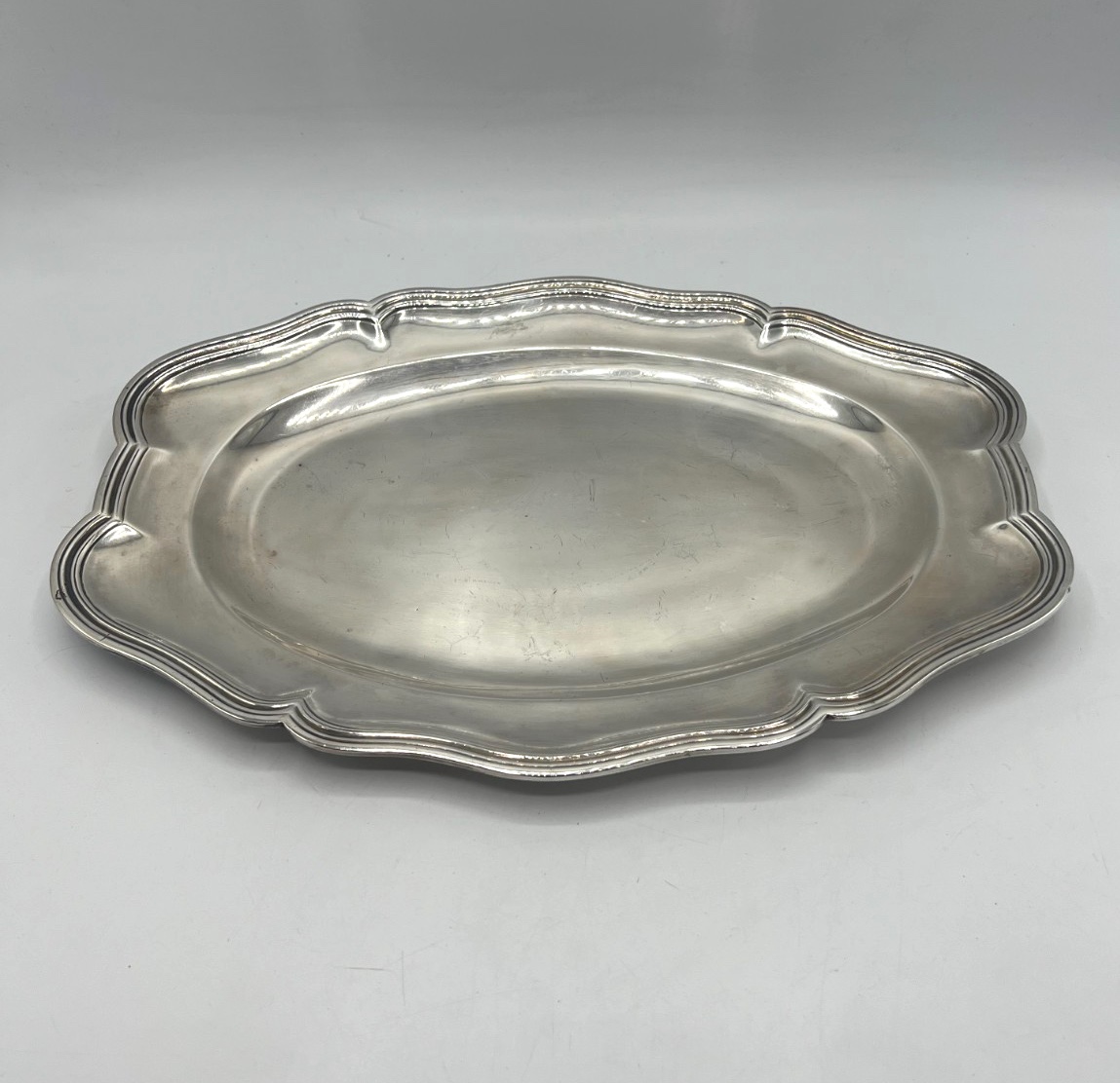 Plat à perdreaux en argent massif époque 18ème