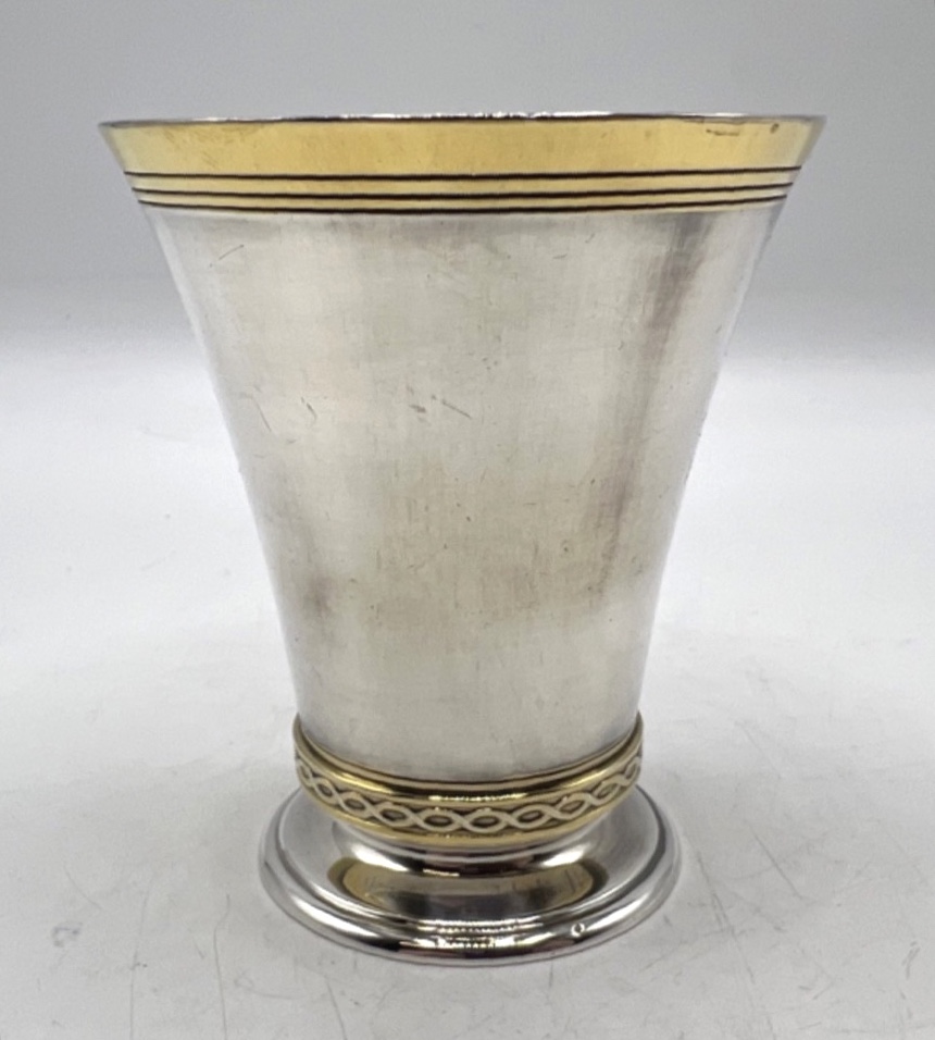 Sterling Silver And Vermeil Tumbler By Jezler