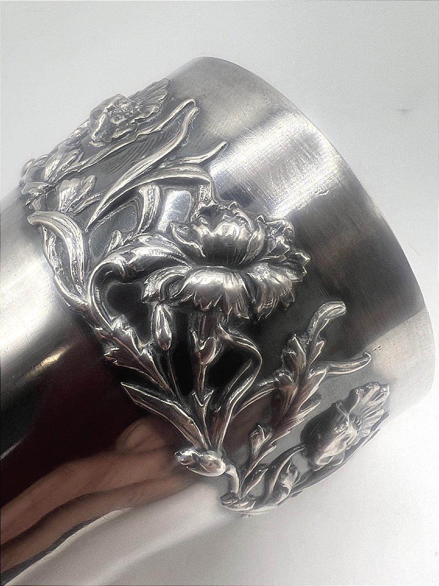 Art Nouveau Sterling Silver Tumbler-photo-3