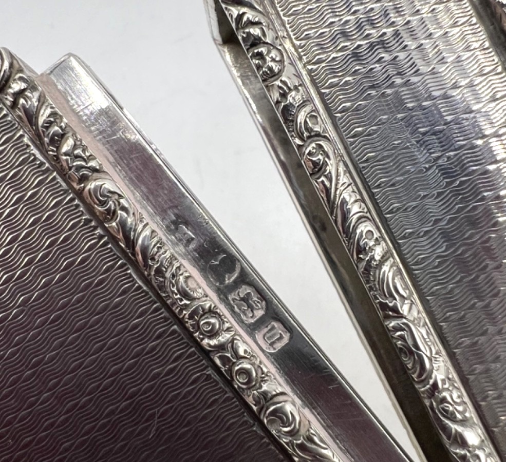 Etui à carte en argent massif époque 19ème, Angleterre-photo-2