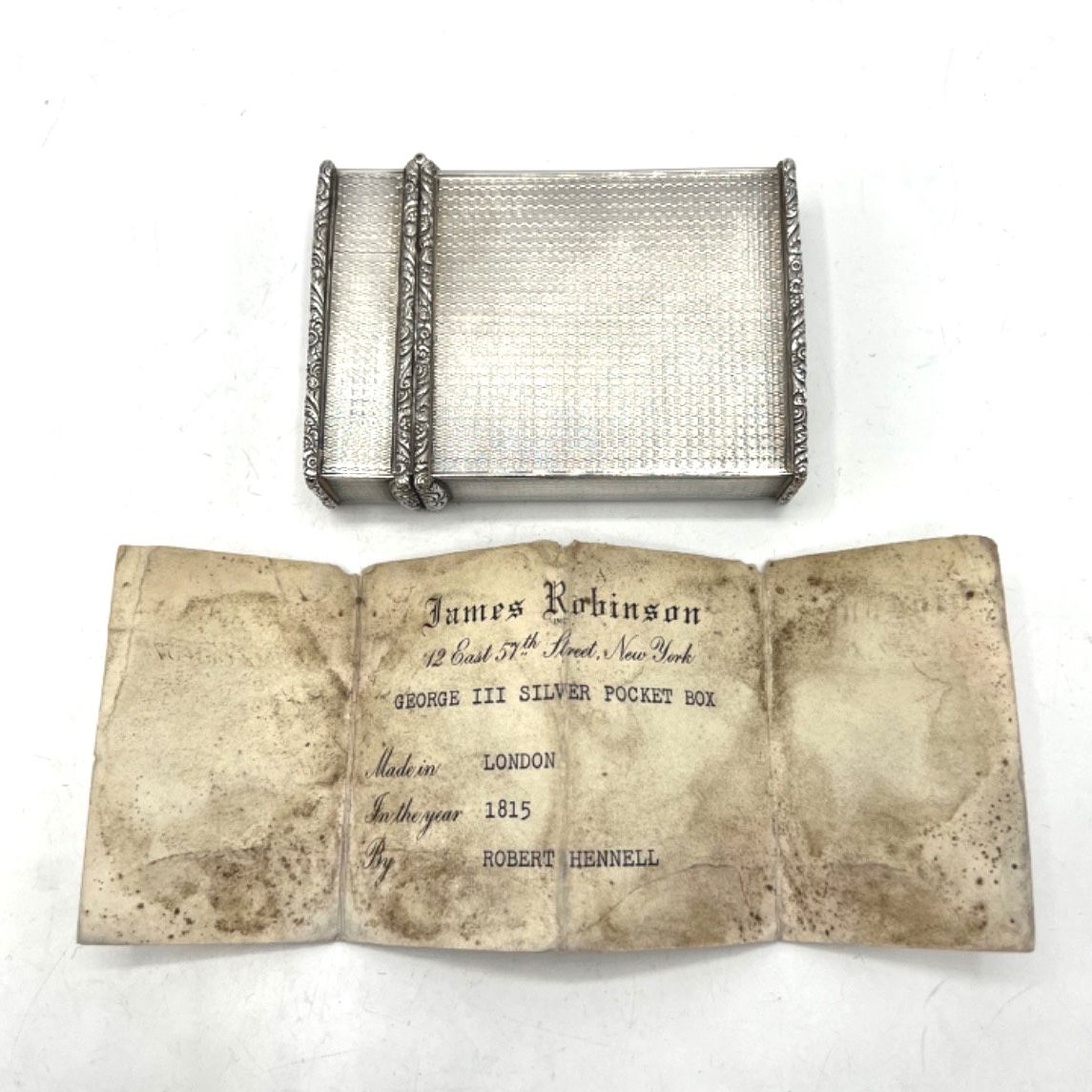 Etui à carte en argent massif époque 19ème, Angleterre-photo-3