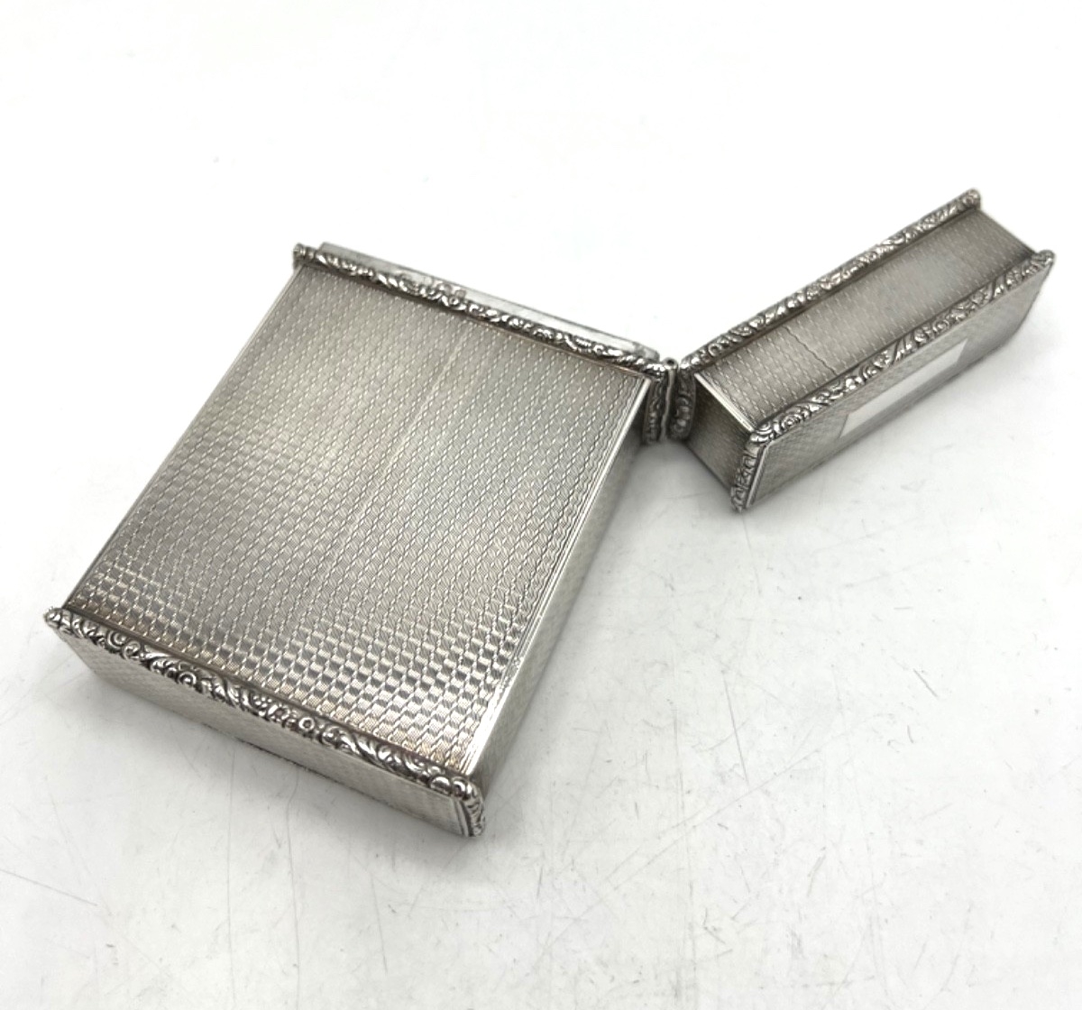 Etui à carte en argent massif époque 19ème, Angleterre-photo-4
