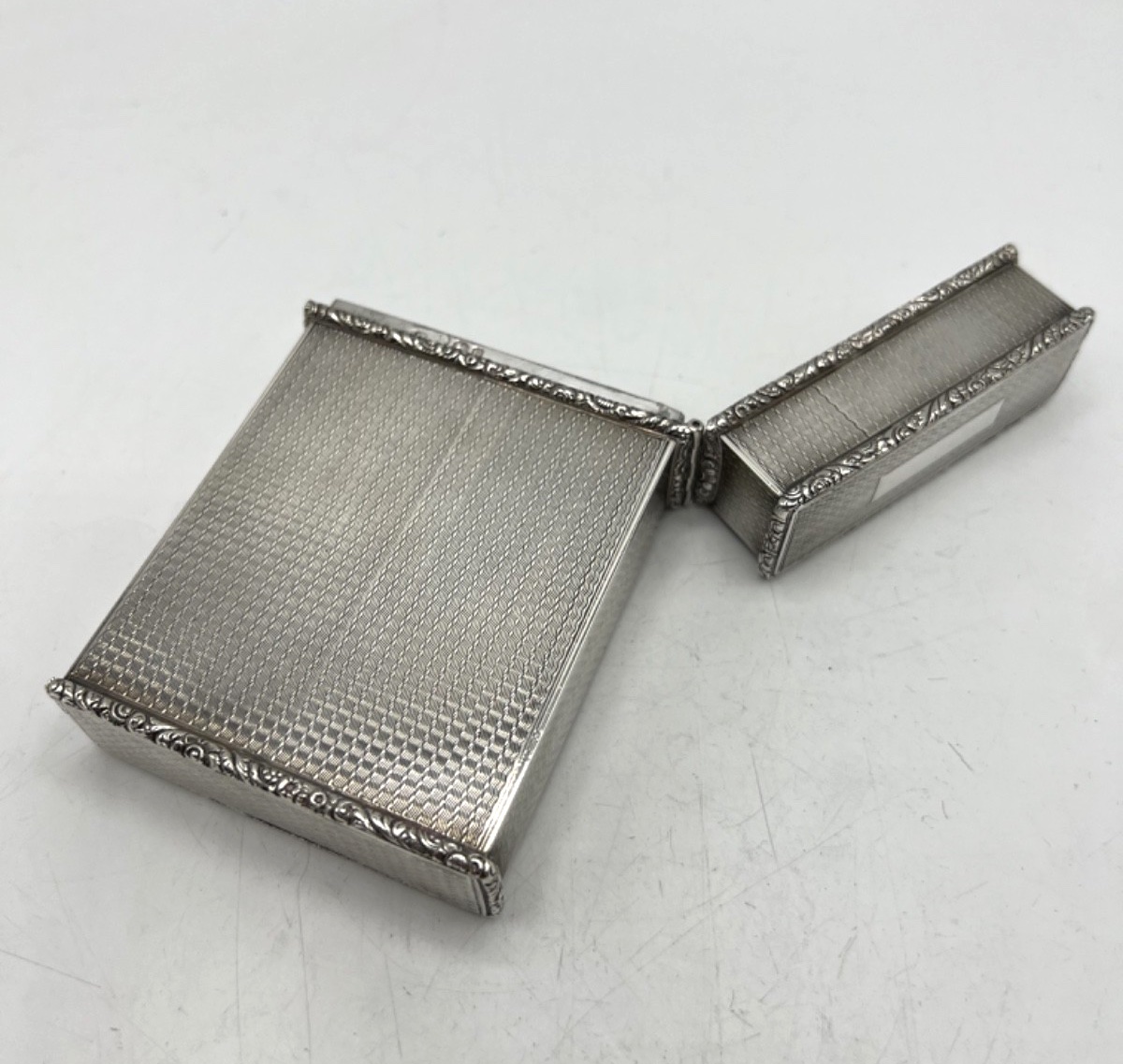 Etui à carte en argent massif époque 19ème, Angleterre-photo-5