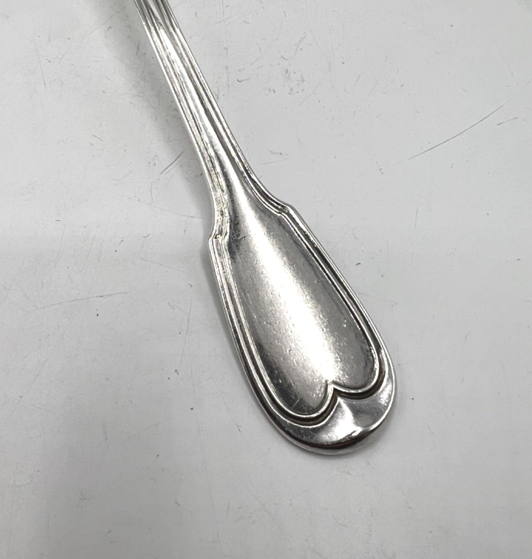 Cuillère à sauce en argent massif  -photo-4